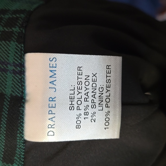 DRAPER JAMES Ruffled Hem Skirt Blackwatch Plaid in Ever Green Tartan Sz 8 Xmas - Picture 8 of 8